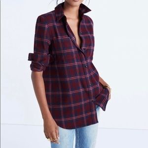 Madewell classic flannel long sleeve shirt / Small